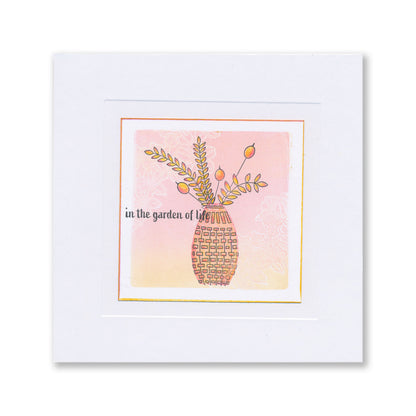 Barbara's SHAC Vases & Foliage A5 Square Stamp & Mask Set