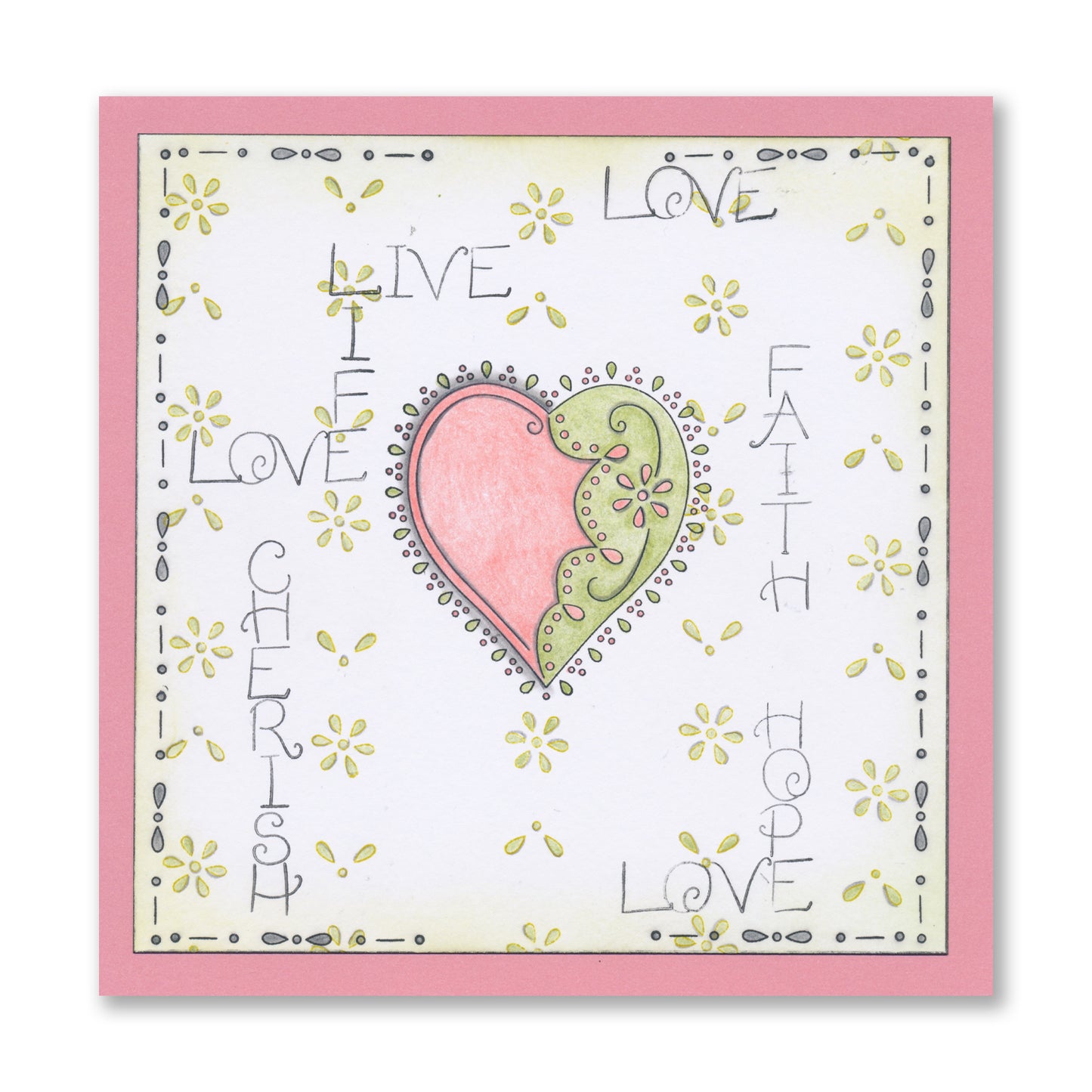 Barbara's Loving Heart A5 Stamp & Mask Set