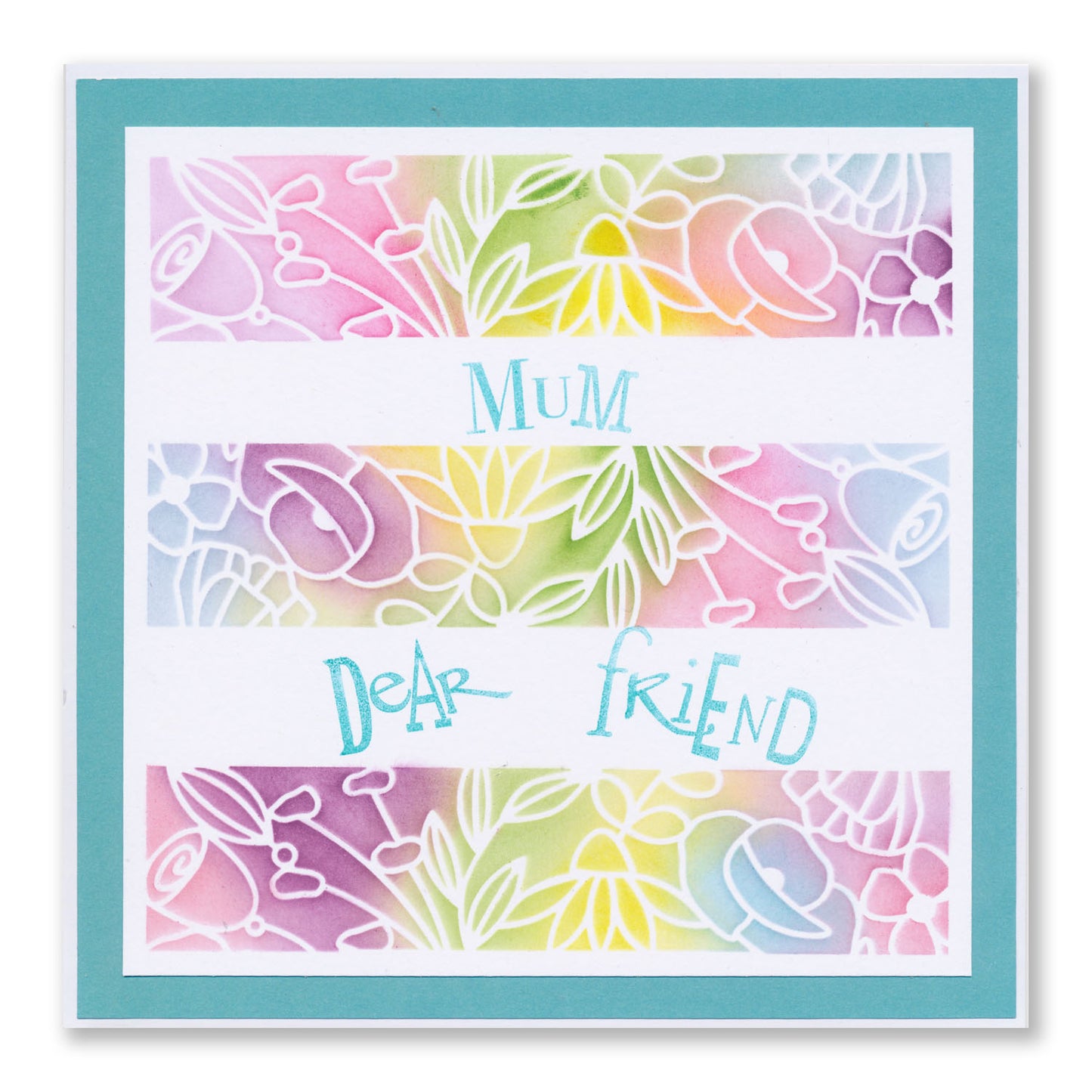 Wild Flowers Rectangle Aperture Frame A5 Stencil