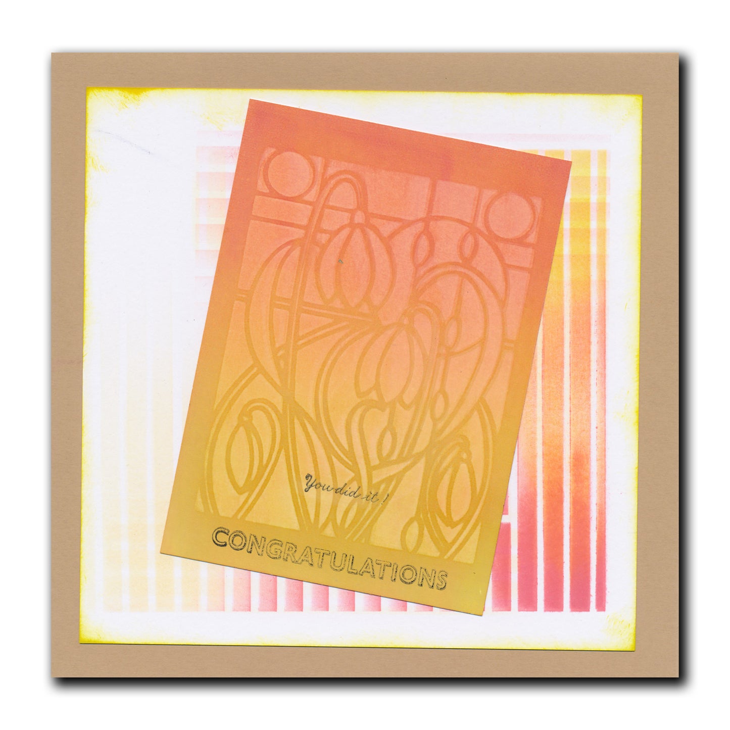 Art Nouveau Snowdrops A5 Stencil