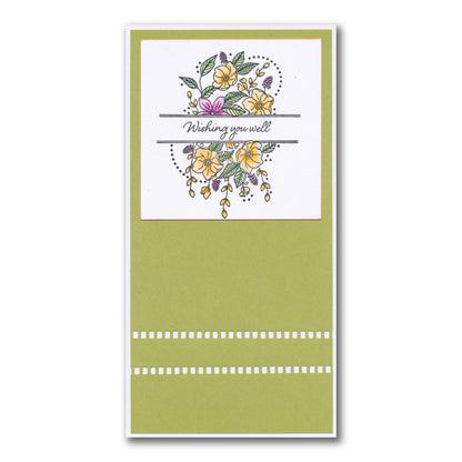 Jazz's Just for You - Floral Panels A5 Square Stamp Set