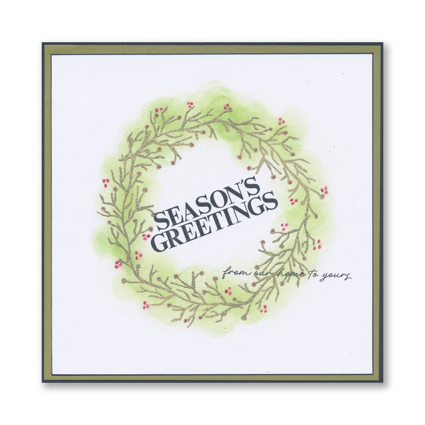 Tina Morris's Season's Greetings Flowers A5 Square Stamp & Mask Set
