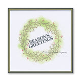 Tina Morris's Season's Greetings Flowers A5 Square Stamp & Mask Set