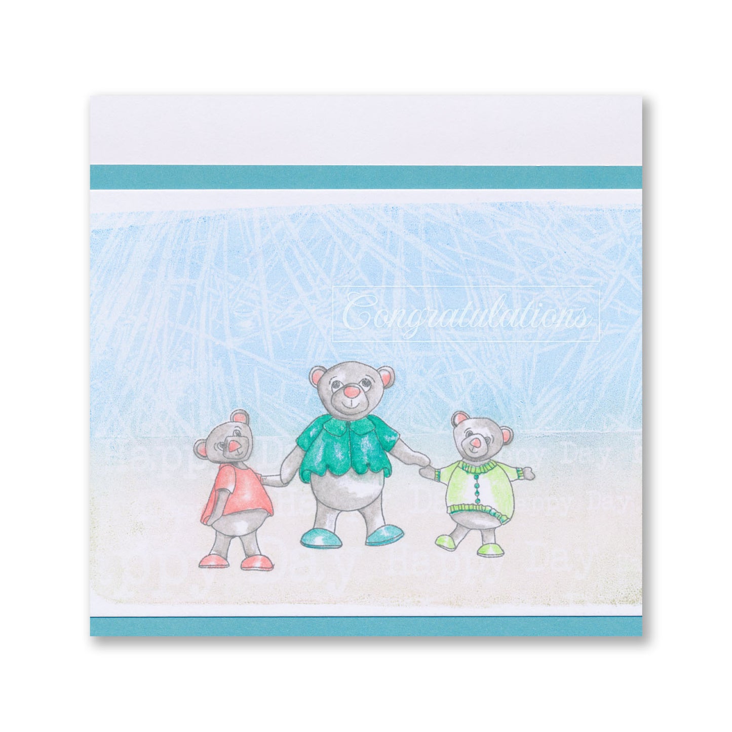 BIP the Bear & Family A5 Square Stamp & Mask Set