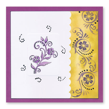Wee Floral Swirl Stencils & Stencil Mate - DOUBLE LOYALTY POINTS