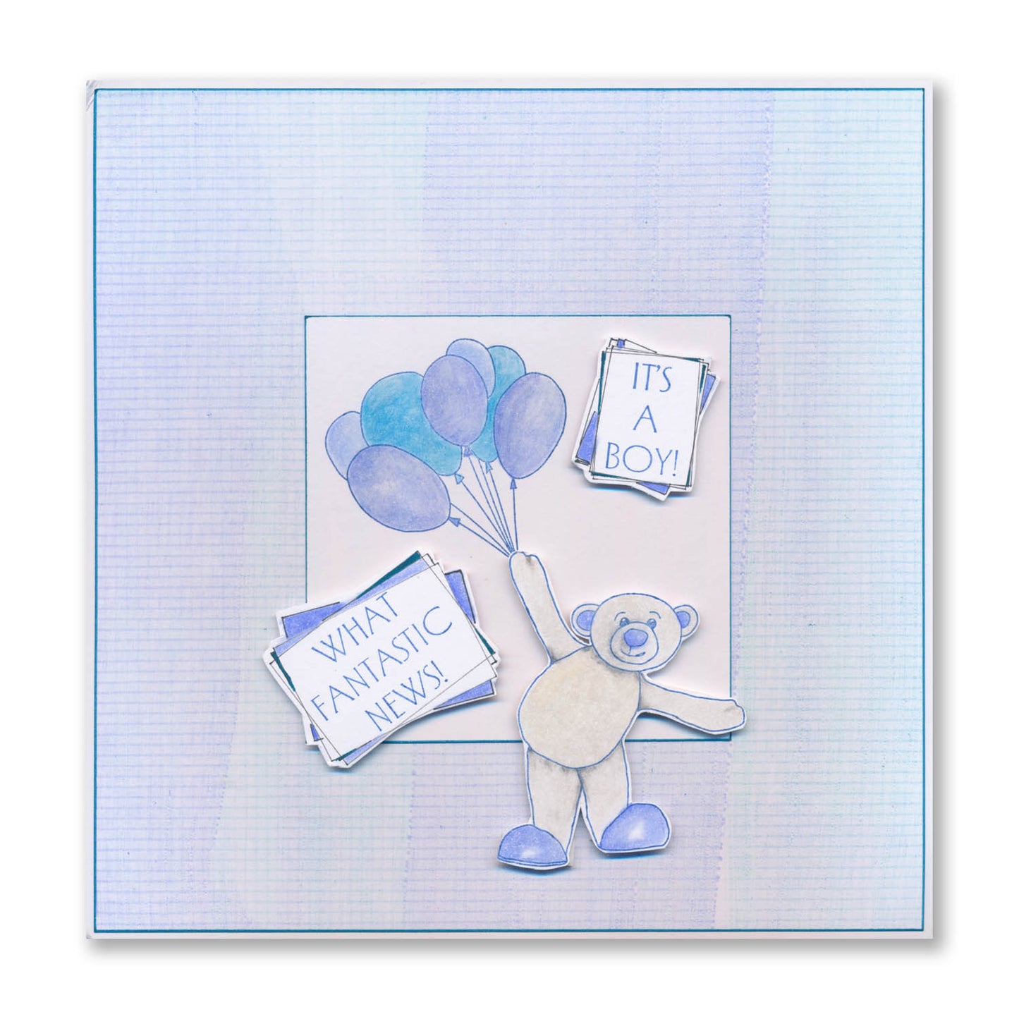 Tall Art Deco Sentiments A5 Stamp Set