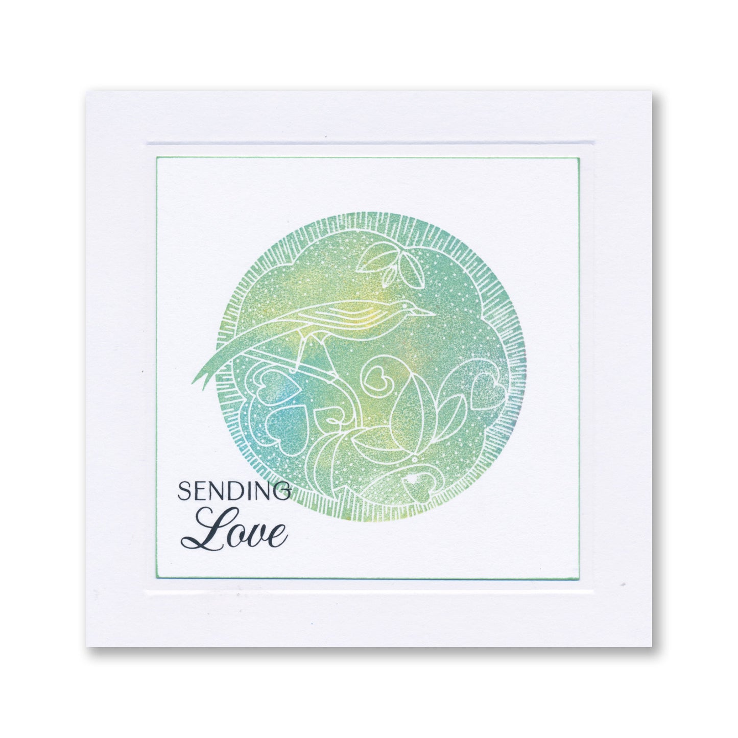 Barbara's Lovebird - Two Way Overlay A5 Square Stamp & Mask Set