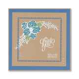 Tina Morris's Season's Greetings Flowers A5 Square Stamp & Mask Set