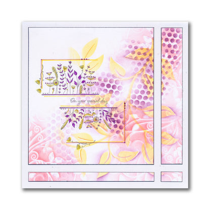Jazz's With Love - Floral Panels A5 Square Stamp Set