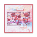 Barbara's Linocut - Poppies A5 Stamp Set