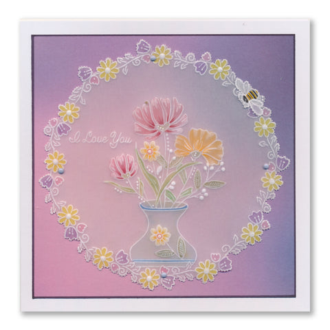 Tina's Thinking of You Flowers Groovi Spacer Plate