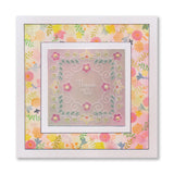 Tina's Floral Swirls & Corners All in One - Thank You A5 Square Groovi Plate