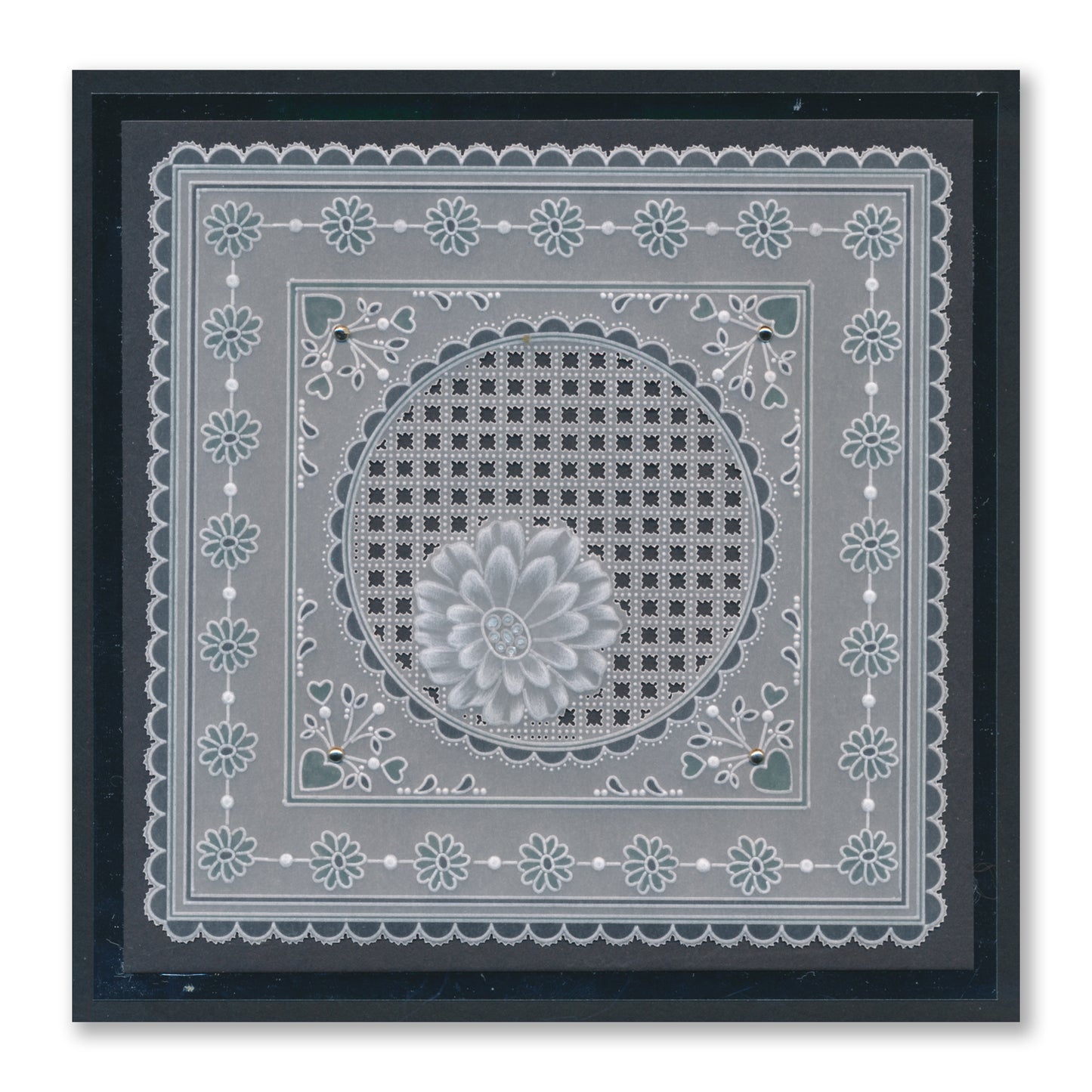 Tina's Springtime Flowers Thank You A6 Groovi Plate