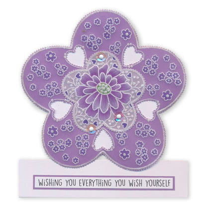 Tina's Springtime Flowers Thank You A6 Groovi Plate