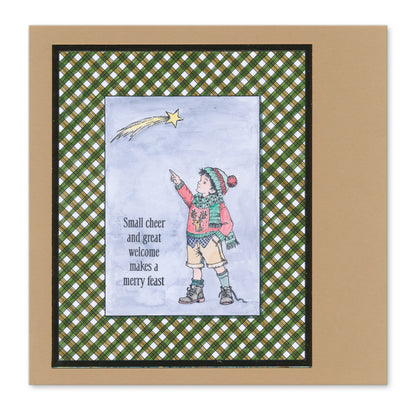 Barbara's Vintage Children Stamps & Tartan Frames Collection with FREE GIFT Blending Pen Worth £6.25