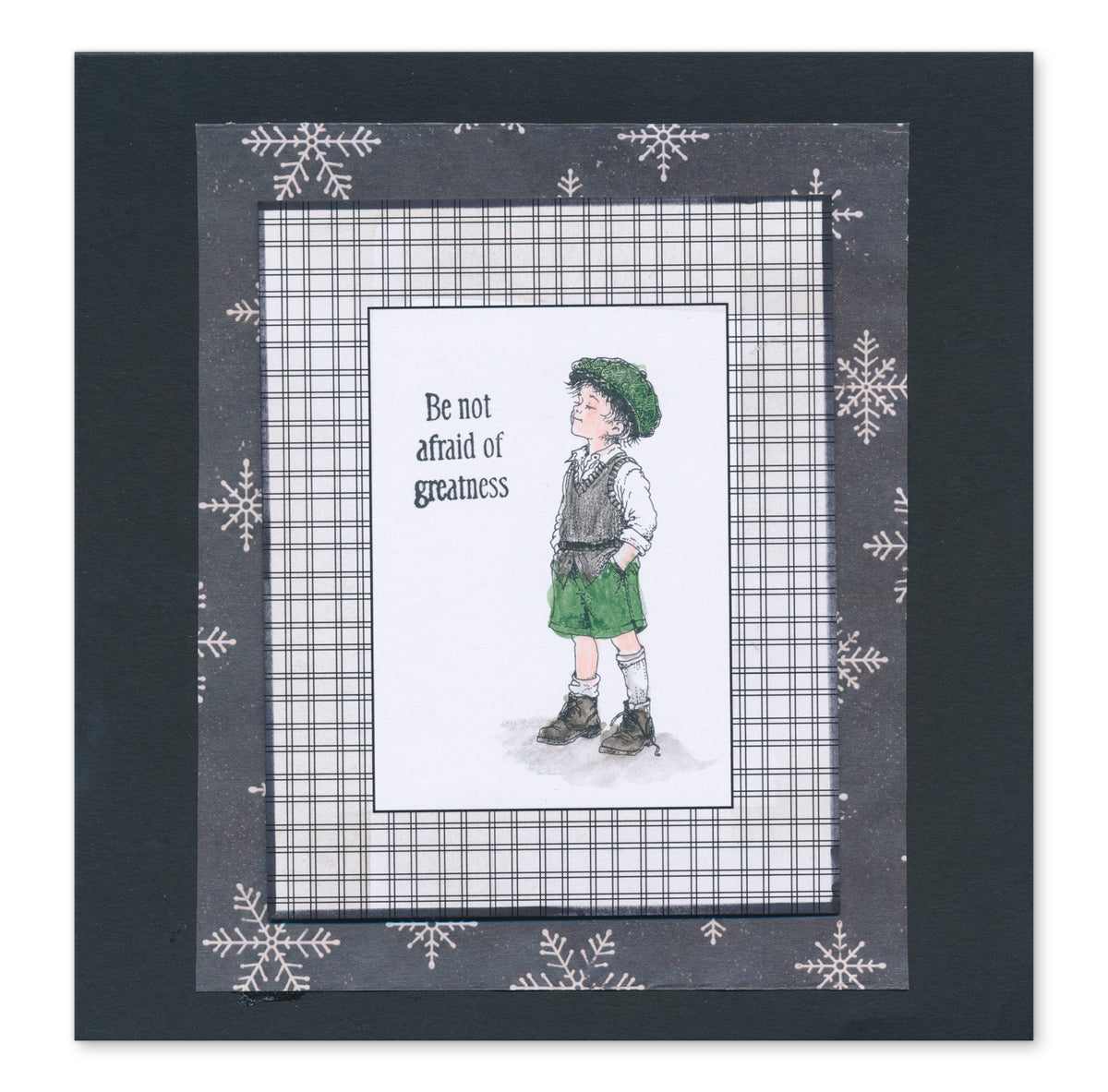 Barbara's Vintage Children Stamps & Tartan Frames Collection with FREE GIFT Blending Pen Worth £6.25