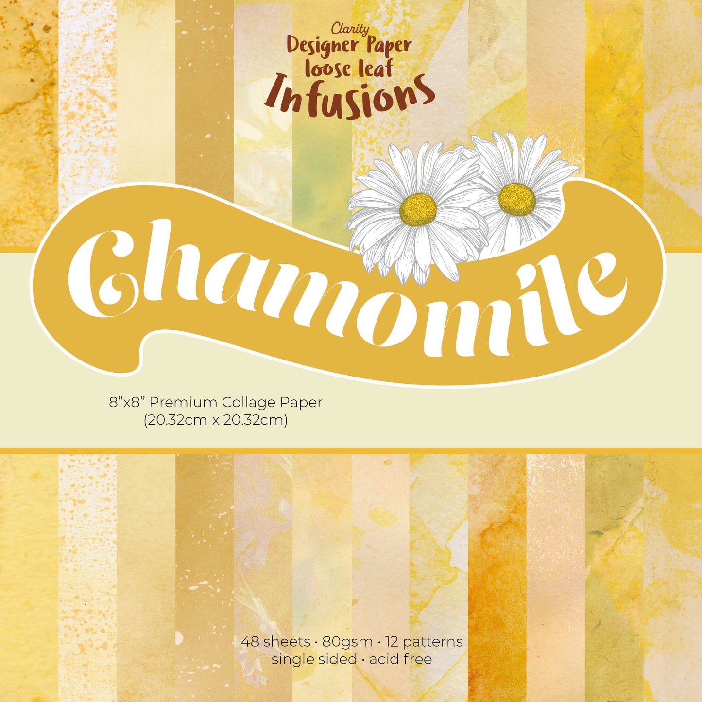 Chamomile Loose Leaf Infusions Collage Paper 8" x 8"