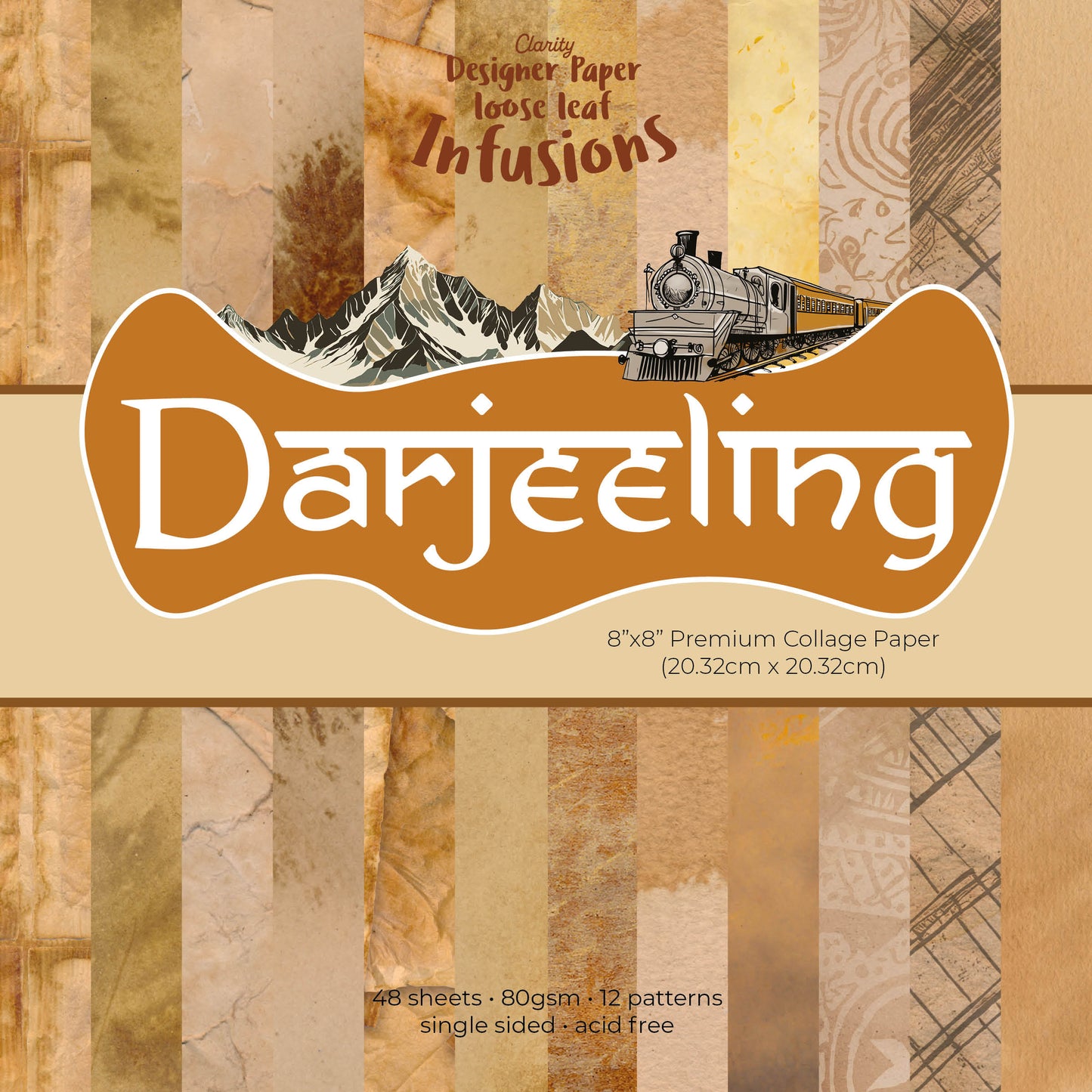 Darjeeling Loose Leaf Infusions Collage Paper 8" x 8"