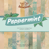 Peppermint Loose Leaf Infusions Collage Paper 8" x 8"