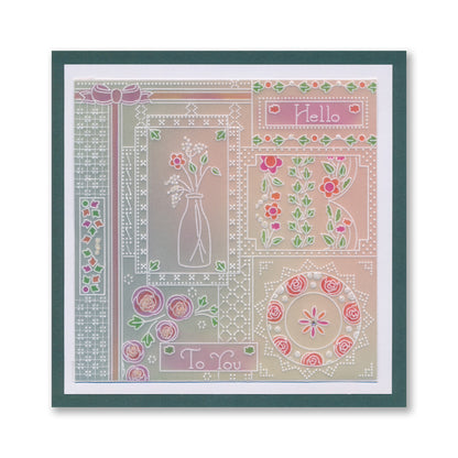 Tina's Thinking of You Rosie Doodles All in One A5 Square Groovi Plate