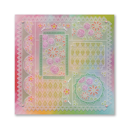 Tina's Thinking of You Rosie Doodles All in One A5 Square Groovi Plate