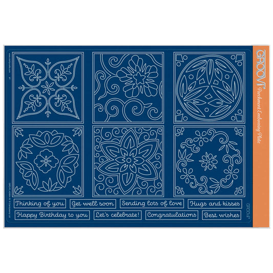 Barbara's Thinking of You - Japanese Floral Tiles Sampler A4 Groovi Plate