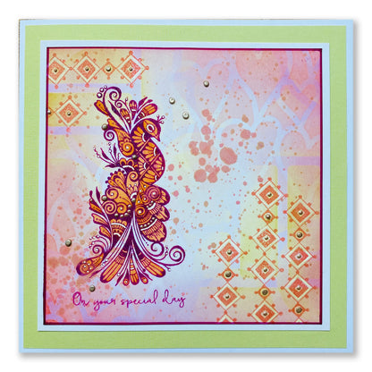 KISS by Clarity - Tina's Love & Laughter Henna A5 Stamp Set