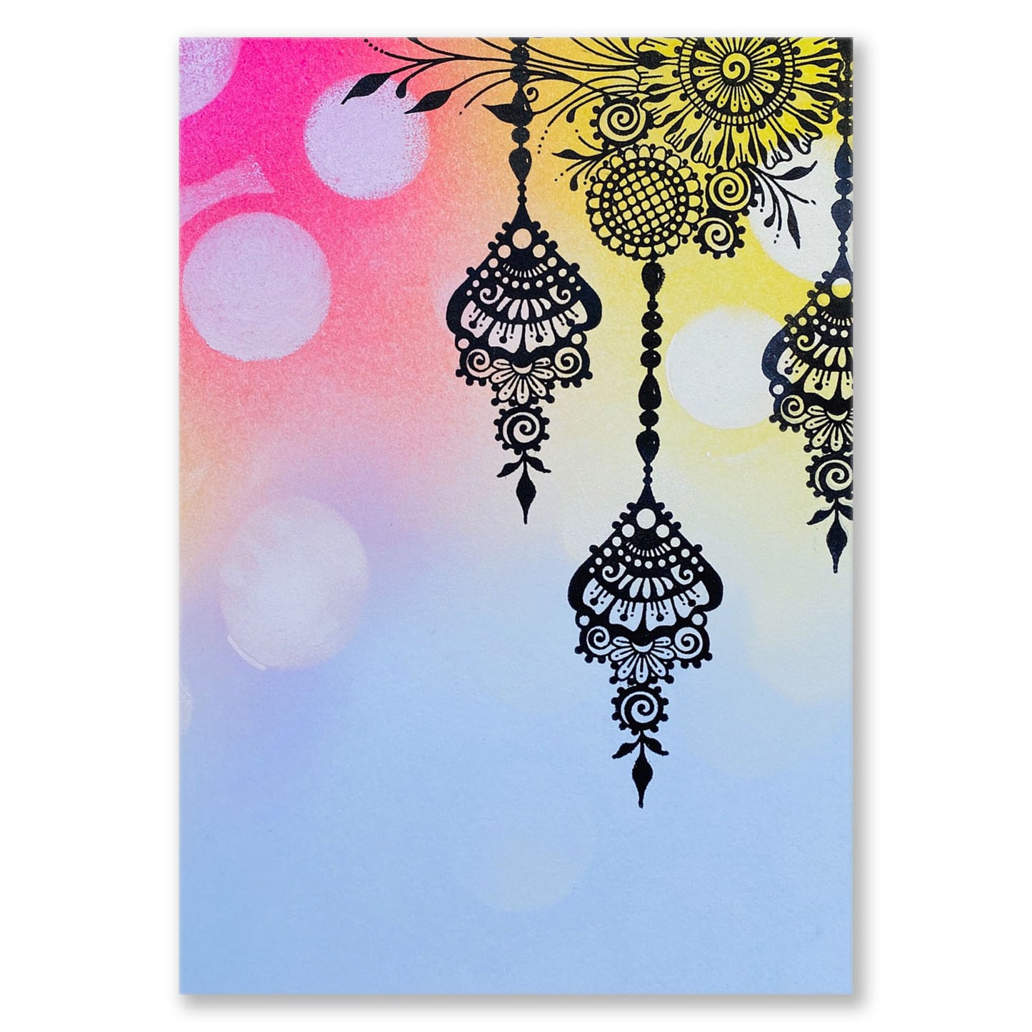KISS by Clarity - Tina's Happy Birthday Henna A5 Stamp Set