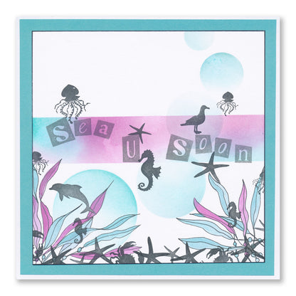 Fish & Marine Life Silhouette Miniatures A6 Stamp Set