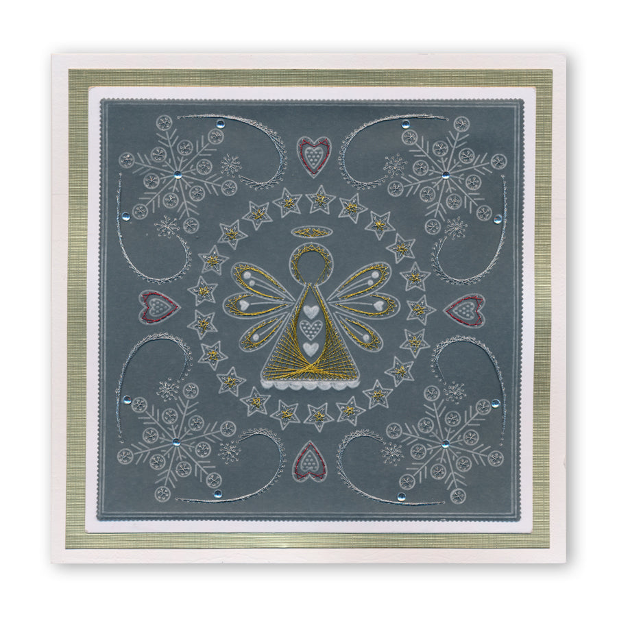 Tina's Embroidery Angel A5 Square Groovi Plate