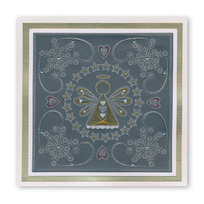 Tina's Embroidery Angel A5 Square Groovi Plate