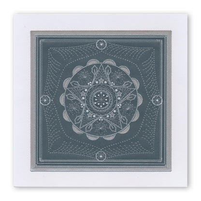 Tina's Embroidery Holly & Star A5 Square Groovi Plate