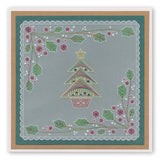 Tina's Embroidery Christmas Trees A5 Square Groovi Plate
