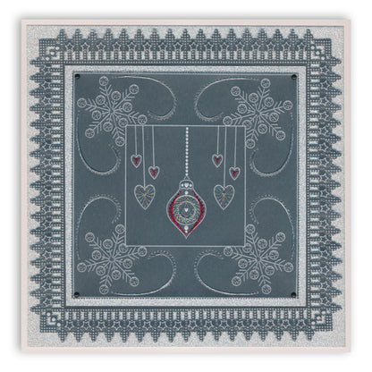 Tina's Christmas Embroidery A5 Square Groovi Plate Quartet