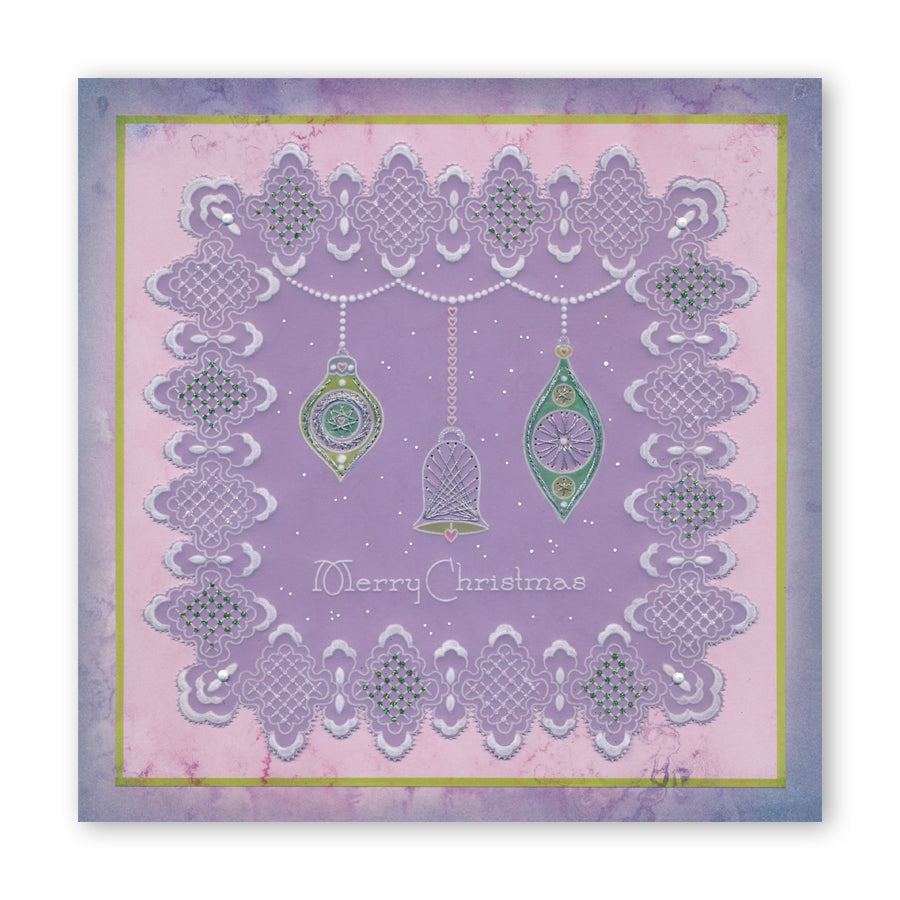 Tina's Embroidery Baubles A5 Square Groovi Plate