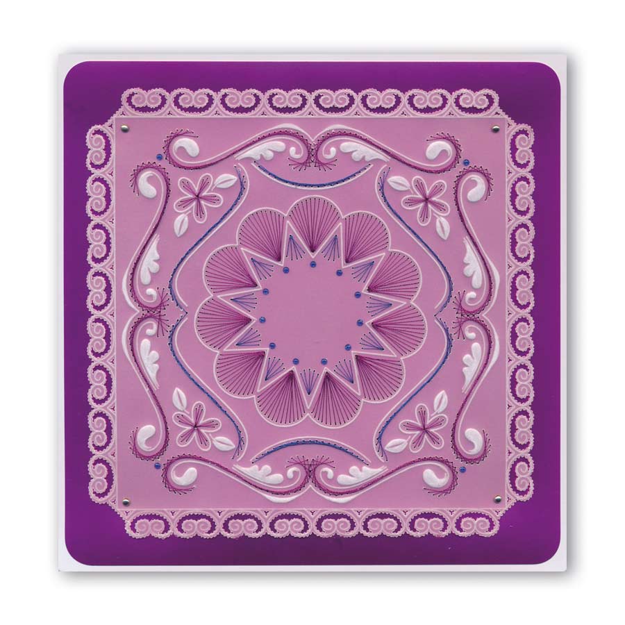 Tina's Embroidery Flowers A5 Square Groovi Plate