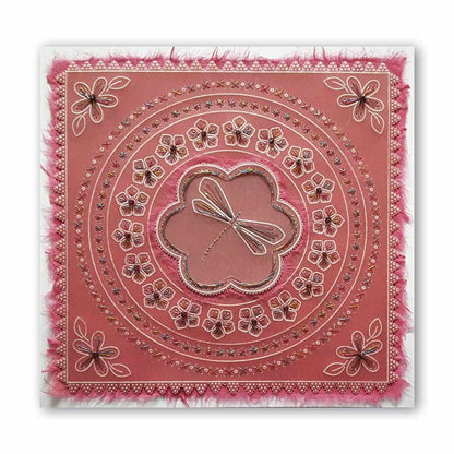 Tina's Embroidery Dragonfly A5 Square Groovi Plate