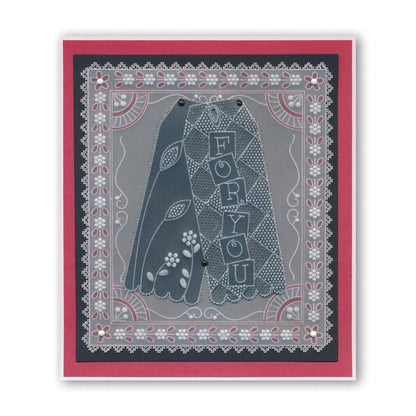 Tina's Flower Frames Quartet A5 Square Groovi Plate Set