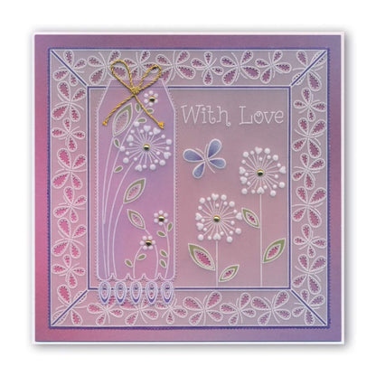 Tina's Flower Frames Quartet A5 Square Groovi Plate Set