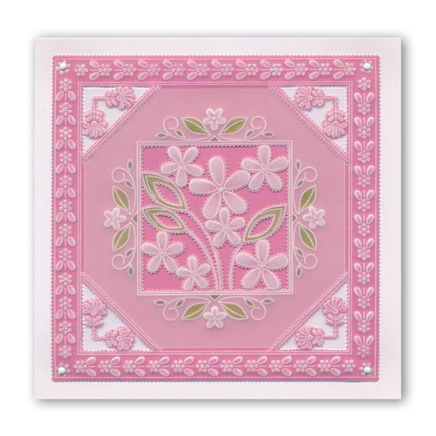 Tina's Butterfly & Floral Frames A5 Square Groovi Plate