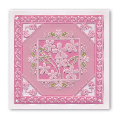 Tina's Butterfly & Floral Frames A5 Square Groovi Plate