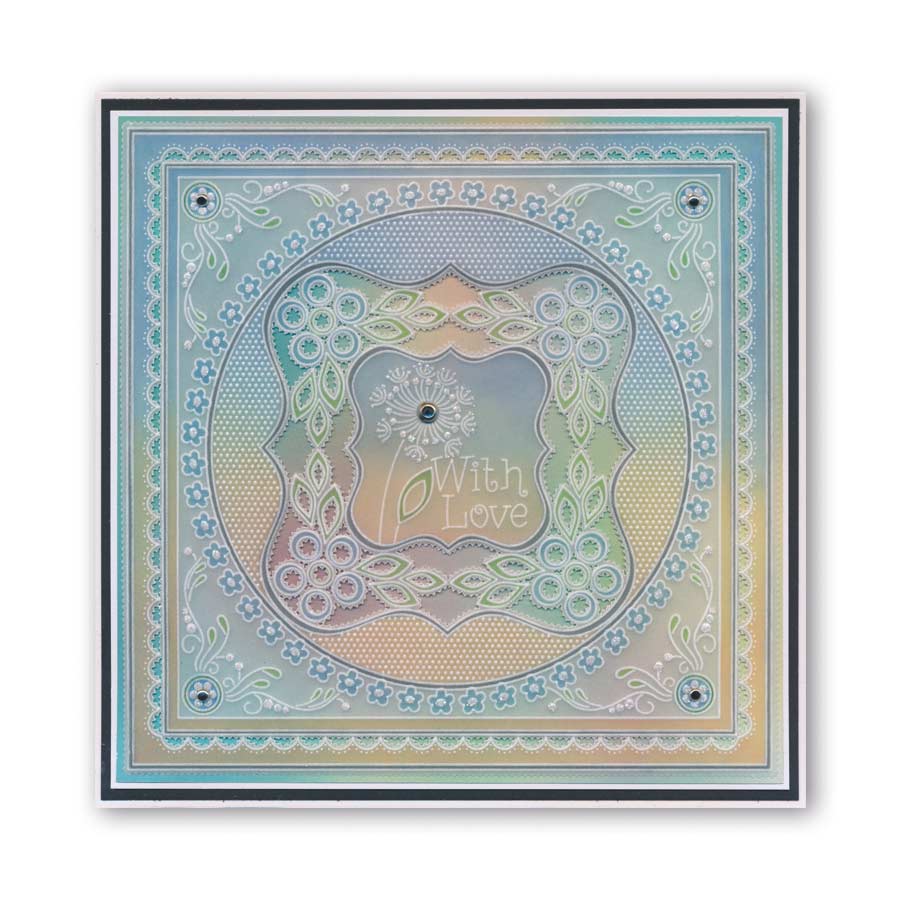 Tina's Flower Frames Quartet A5 Square Groovi Plate Set