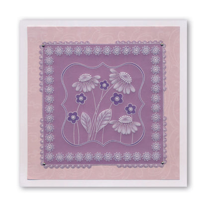 Tina's Flower Frames Quartet A5 Square Groovi Plate Set