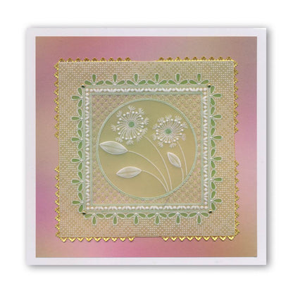 Tina's Flower Frames Quartet A5 Square Groovi Plate Set