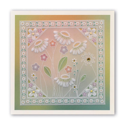 Tina's Flower Frames Quartet A5 Square Groovi Plate Set