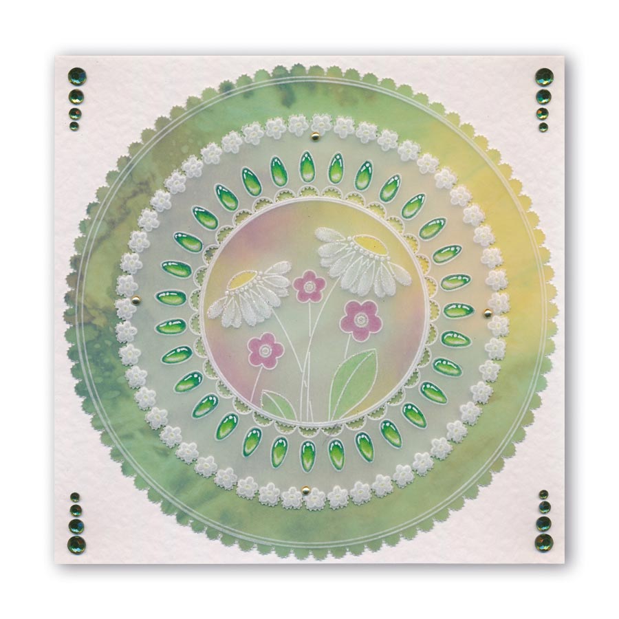 Tina's Flower Frames Quartet A5 Square Groovi Plate Set
