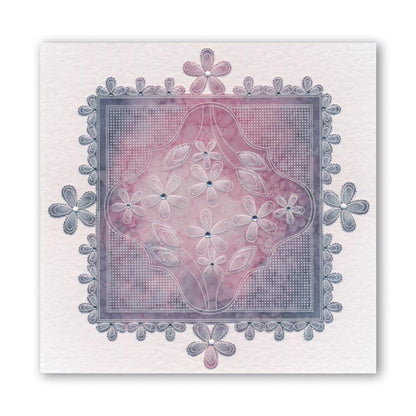 Tina's Flower Frames Quartet A5 Square Groovi Plate Set