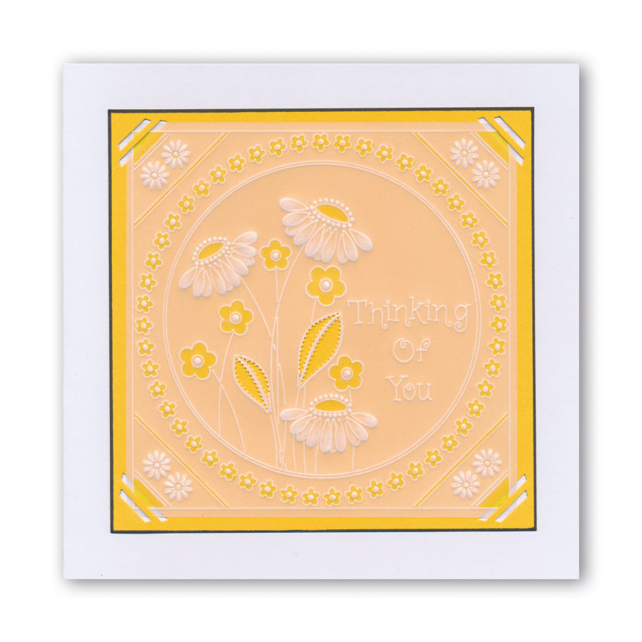 Tina's Daisy Frame & Dandelion Tag A5 Square Groovi Plate