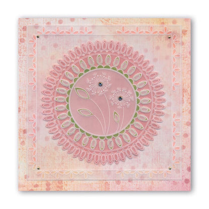 Tina's Dandelion & Floral Frames A5 Square Groovi Plate