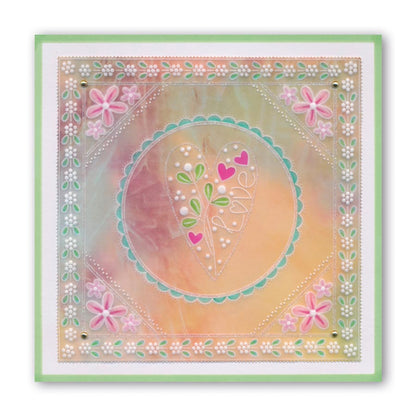Tina's Flower Frames Quartet A5 Square Groovi Plate Set